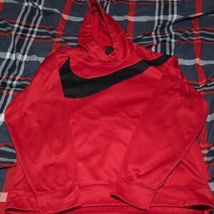 Nike Red and Black Hoodie